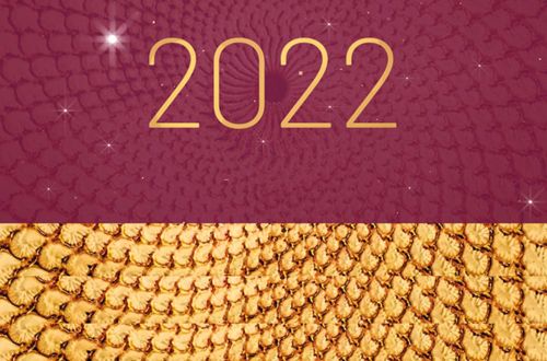 2022 | année | voeux | violet | or